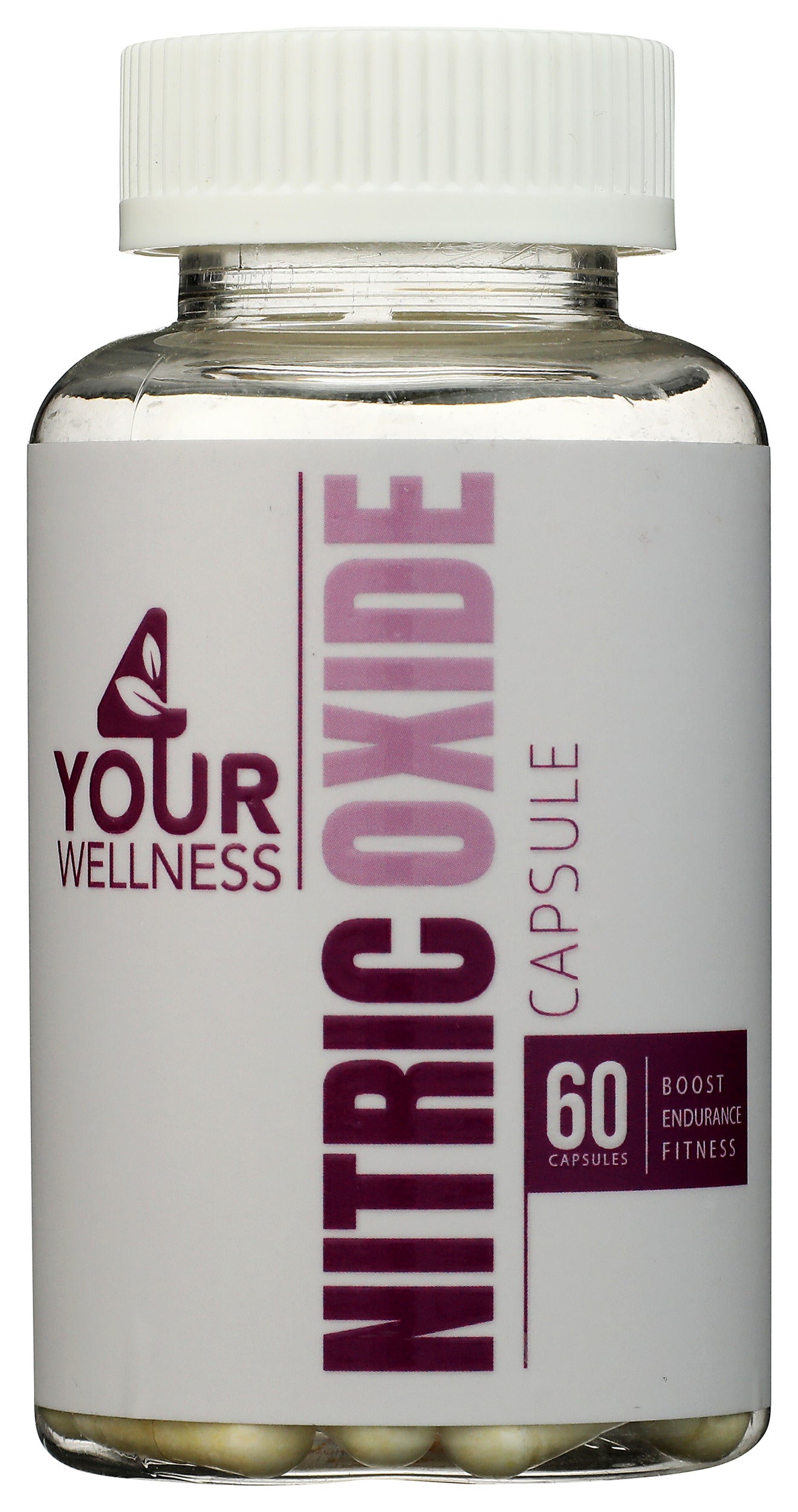 4 Your Wellness Nitric Oxide Capsules on white background