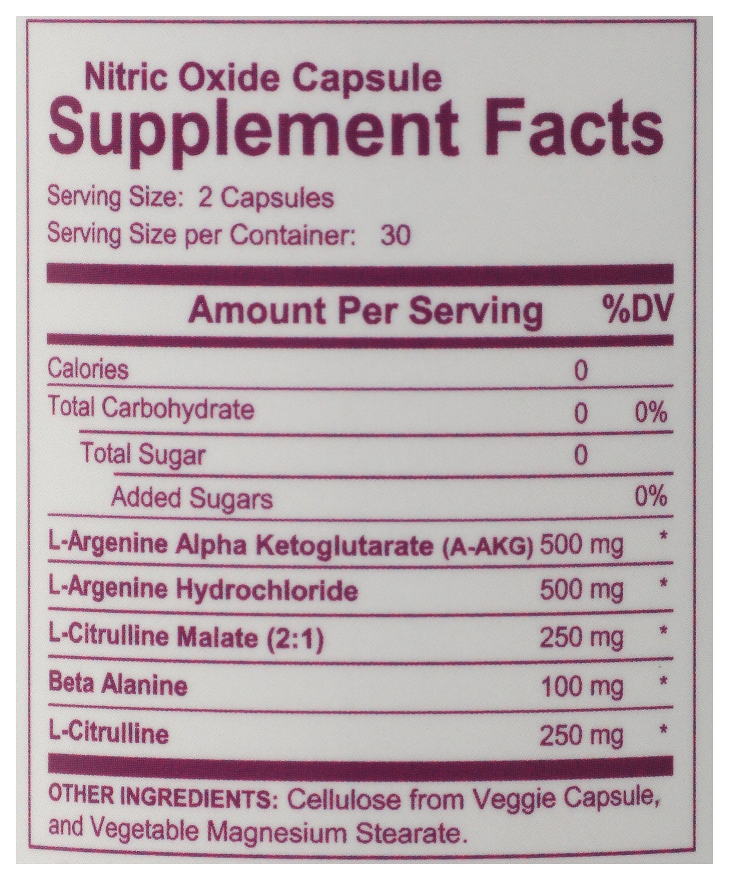 Nitric Oxide Capsules