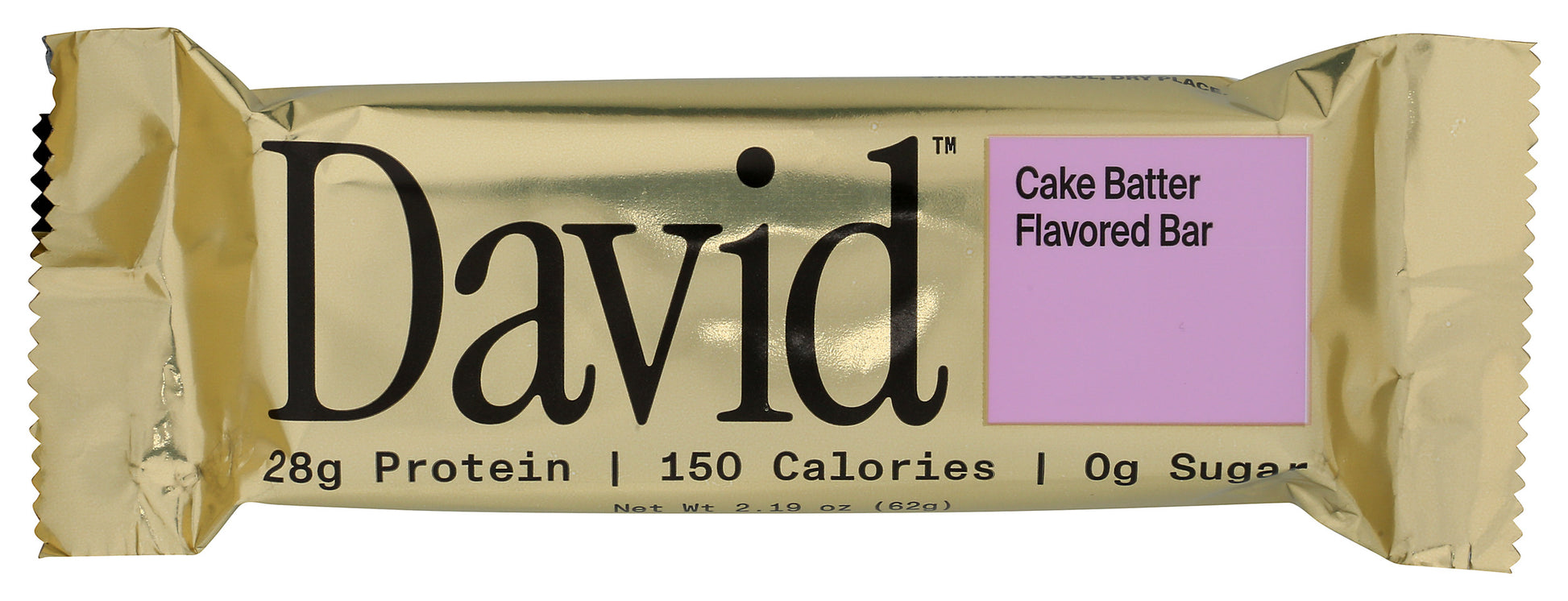 David Protein Cake Batter Protein Bar on white background