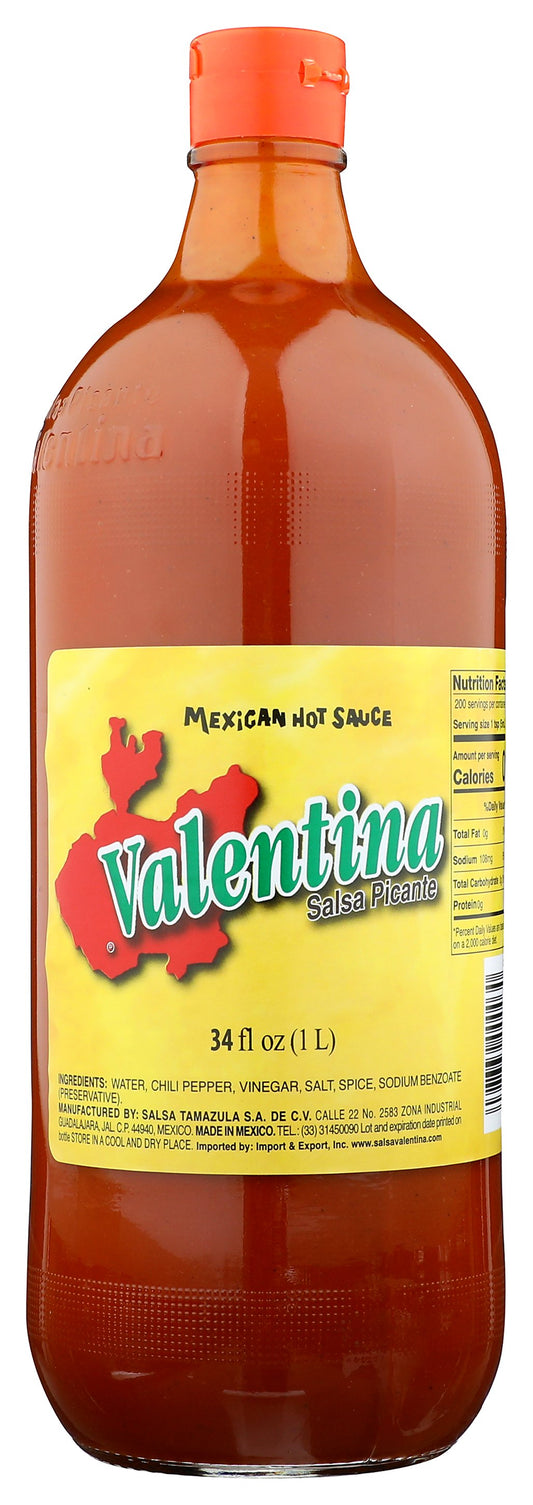 Valentina Mexican Hot Sauce on white background