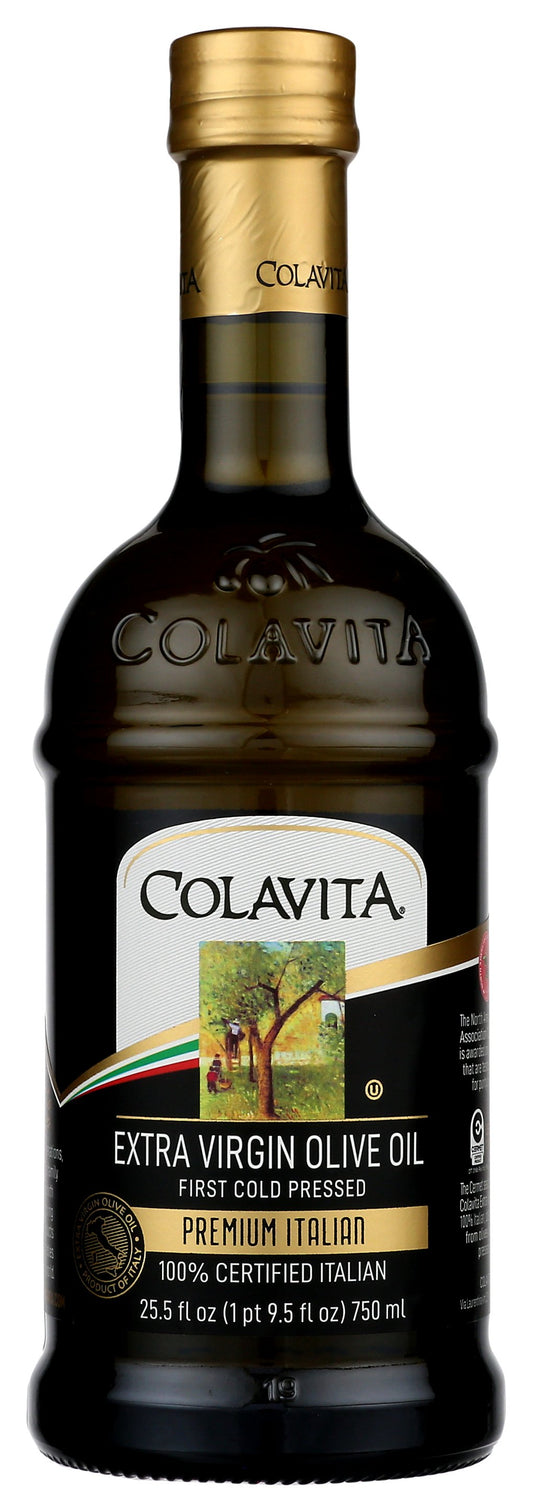 Colavita Extra Virgin Olive Oil on white background