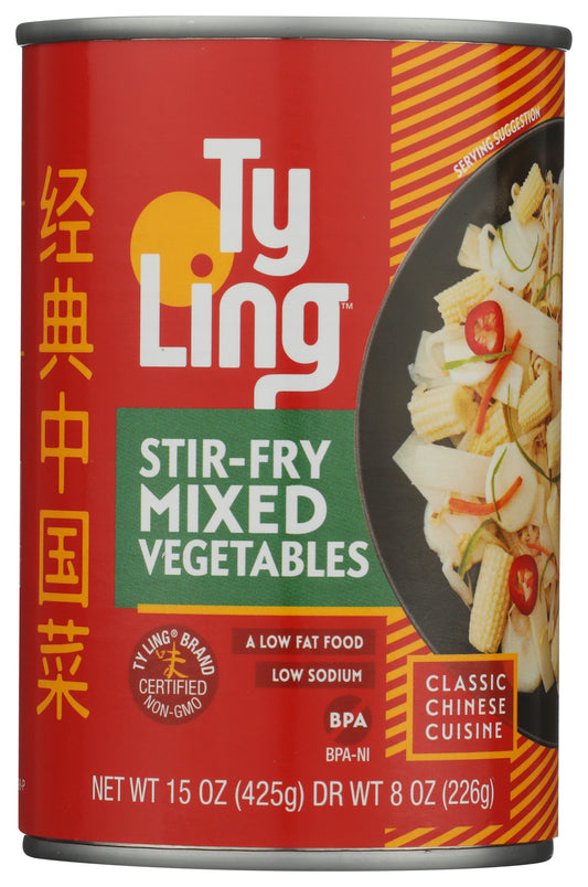 Ty Ling Mixed Chinese Vegetables Stir Fry on white background
