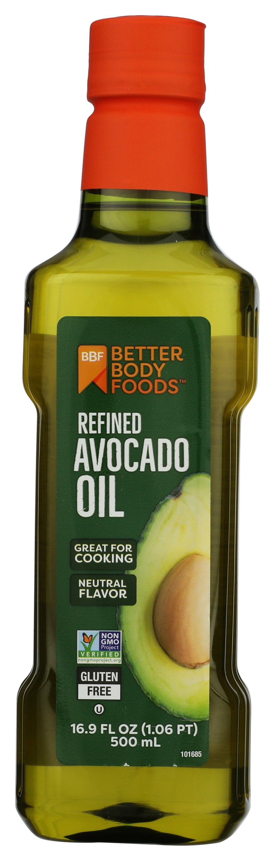 Better Body Foods avocado oil on white background