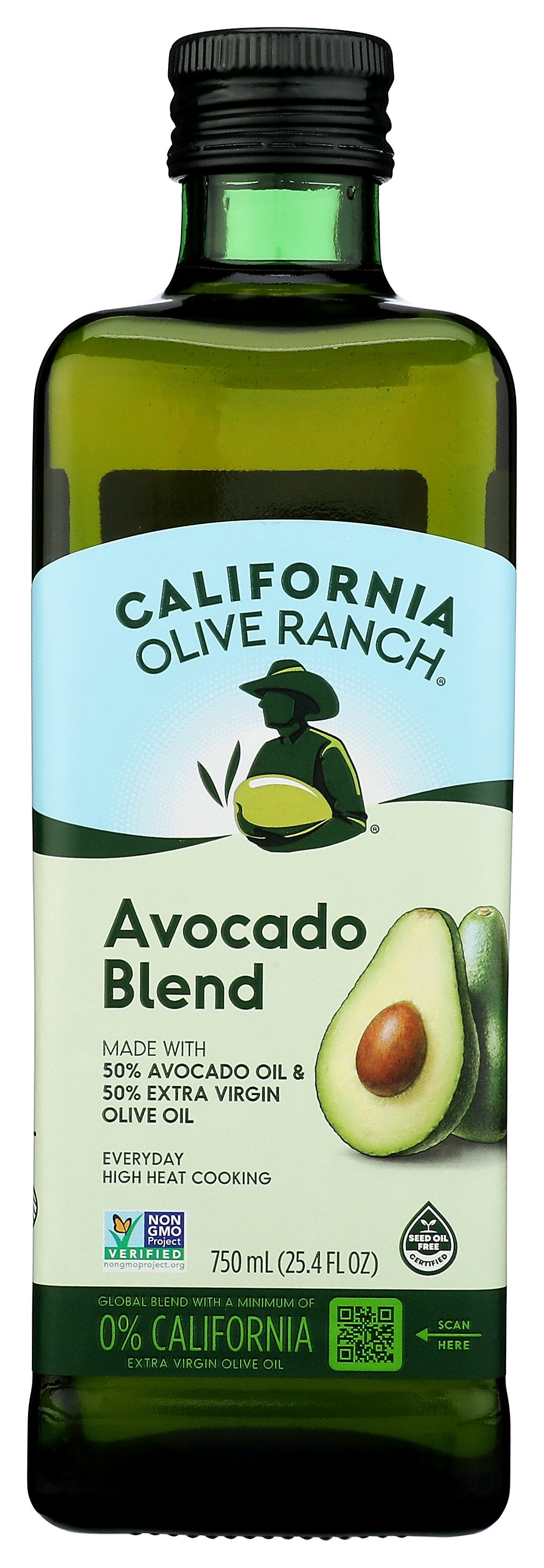 California Olive Ranch Avocado Oil EVOO Blend on white background