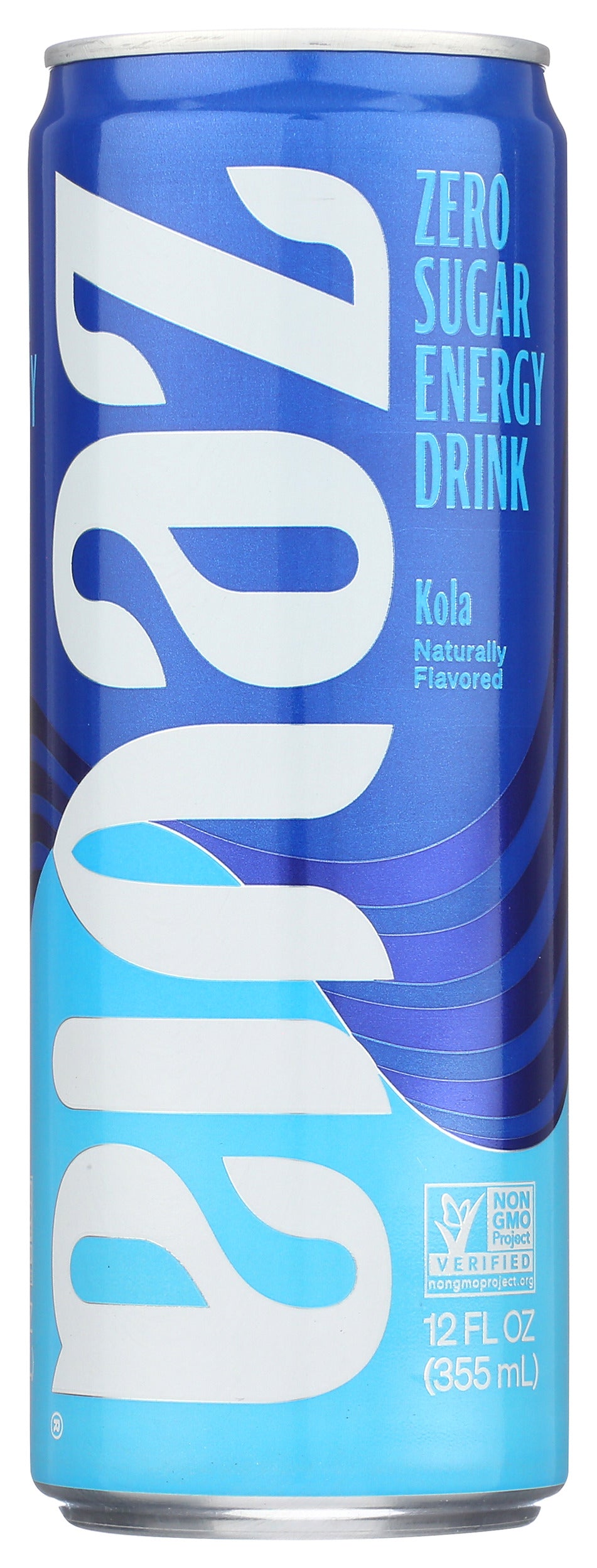 Zevia Kola Energy Drink on white background