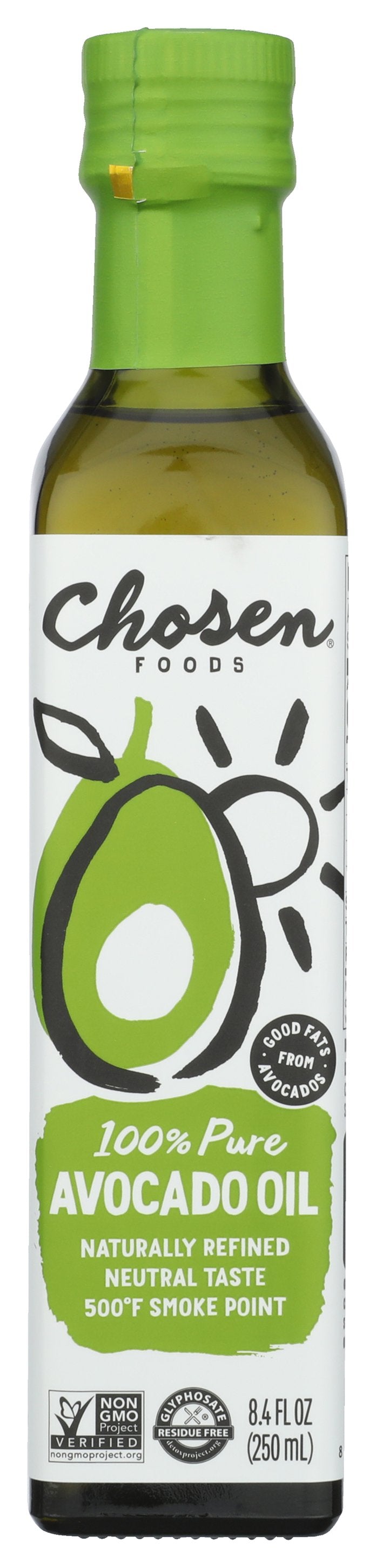 Chosen Foods Avocado Oil on white background