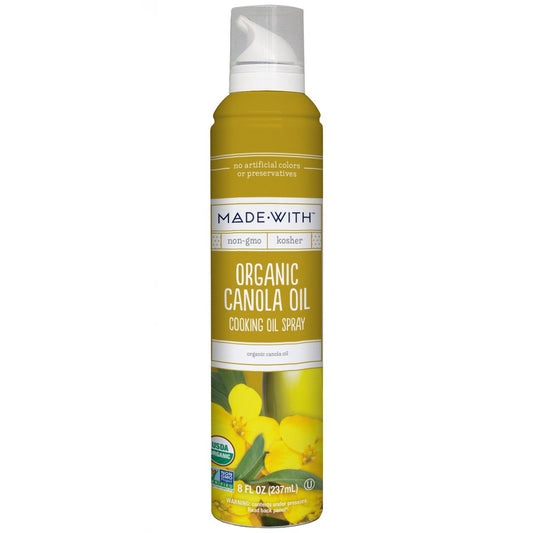 Made-With Organic Canola Oil Cooking Spray on white background