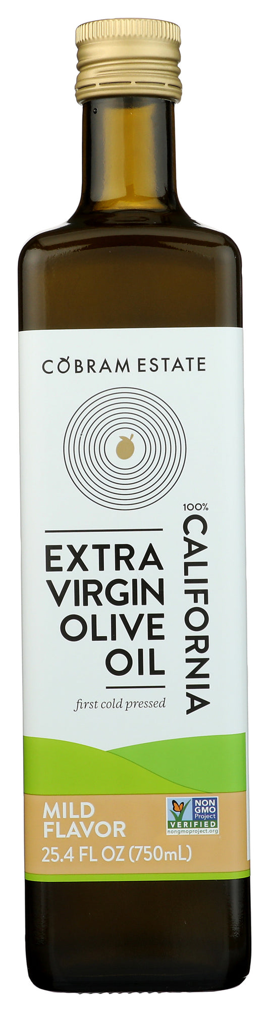 Cobram Estate Extra Virgin Olive Oil on white background