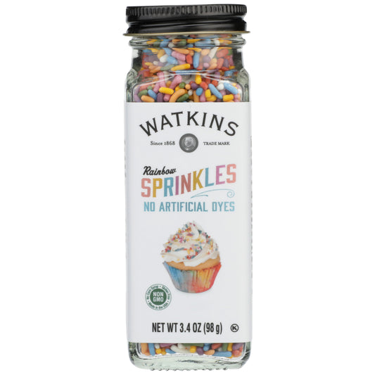 Watkins Rainbow Sprinkles on white background