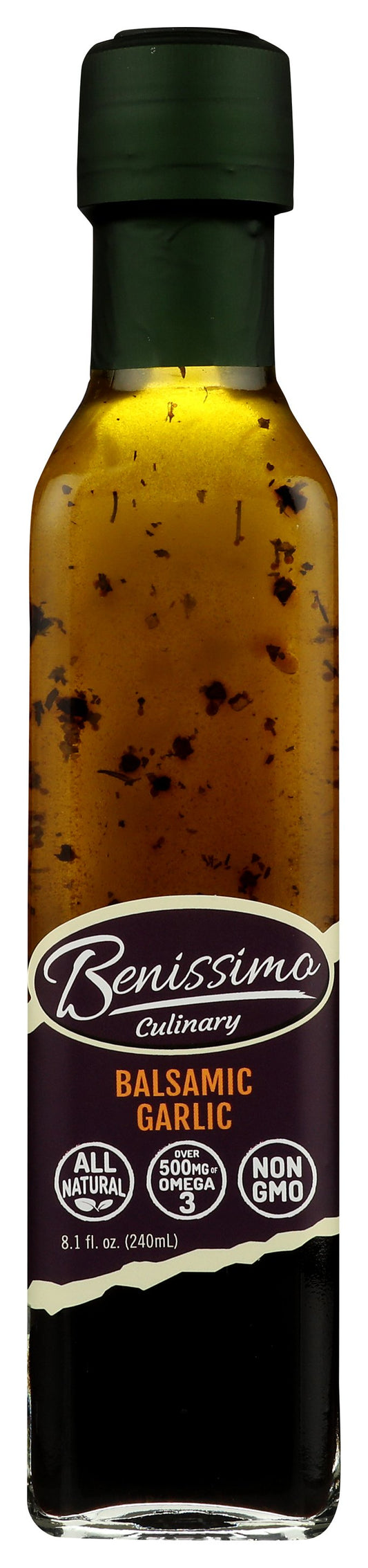 Benissimo Extra Virgin Olive Oil on white background