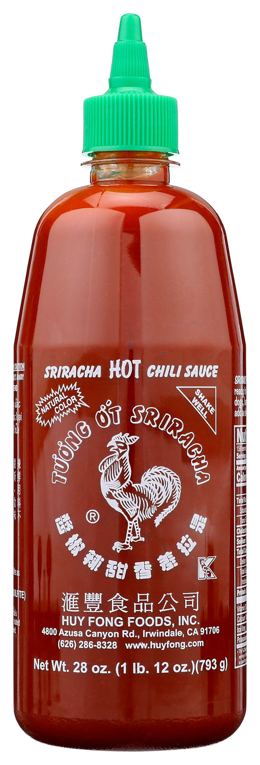 Huy Fong Sriracha Sauce on white background