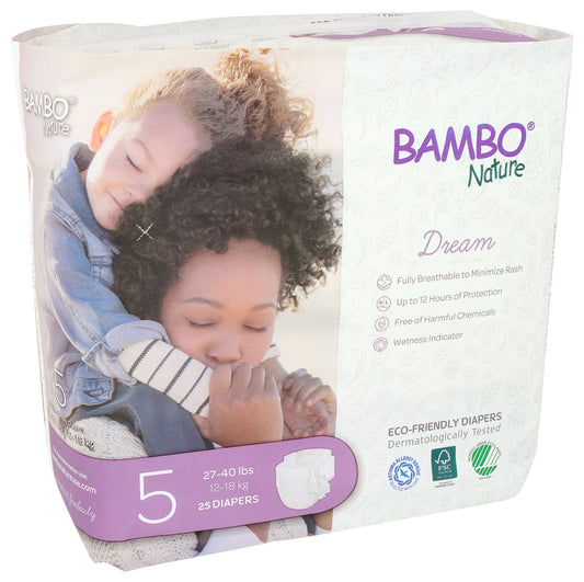 Bambo Nature baby diapers on white background