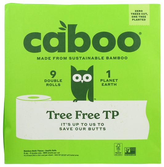 Caboo bath tissue on white background