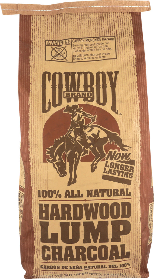 Cowboy Hardwood Lump Charcoal bag on white background