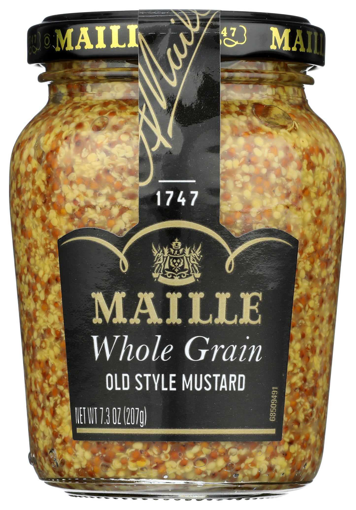Maille Whole Grain Dijon Mustard on white background