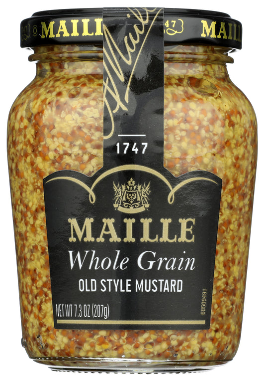 Maille Whole Grain Dijon Mustard on white background