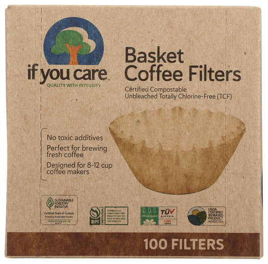 If You Care Basket Coffee Filters on white background