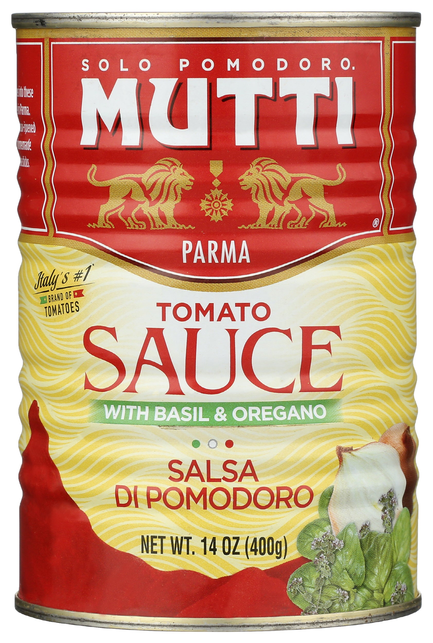 Mutti Tomato Sauce on white background