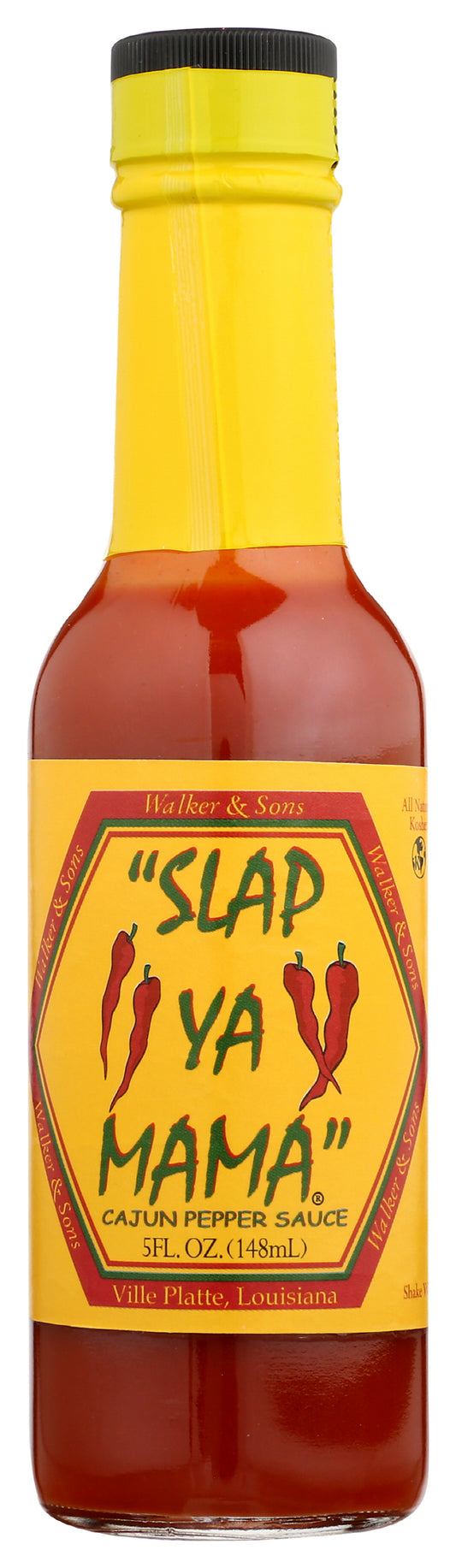 Slap Ya Mama Cajun Pepper Sauce on white background