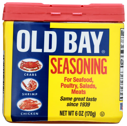 Old Bay Seasoning on white background