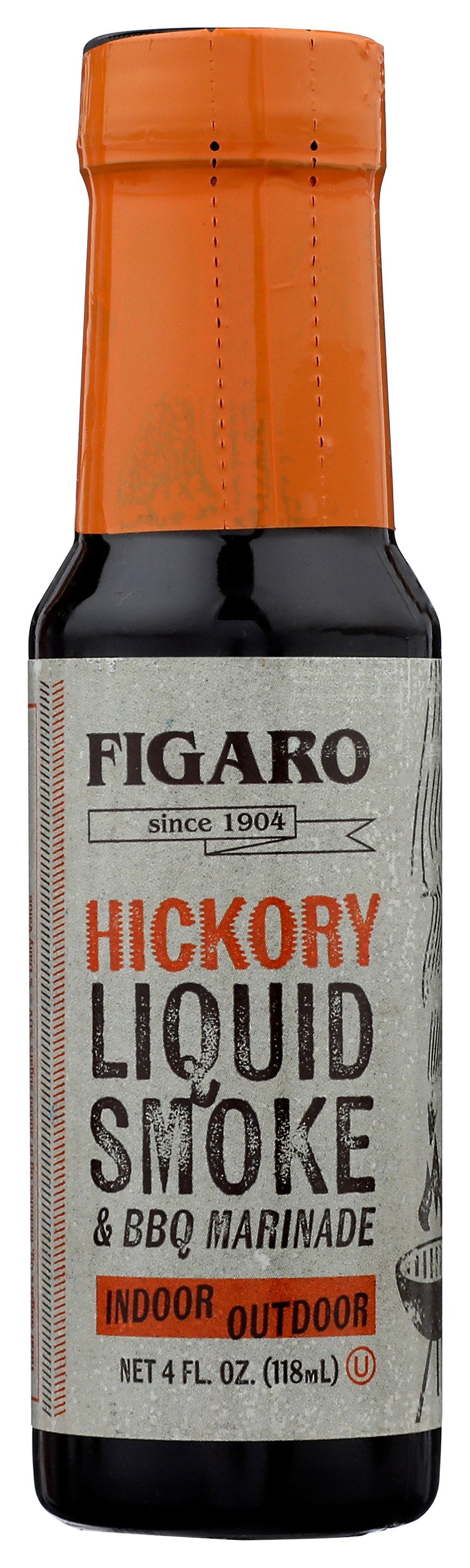 Figaro Hickory Liquid Smoke & BBQ Marinade on white background