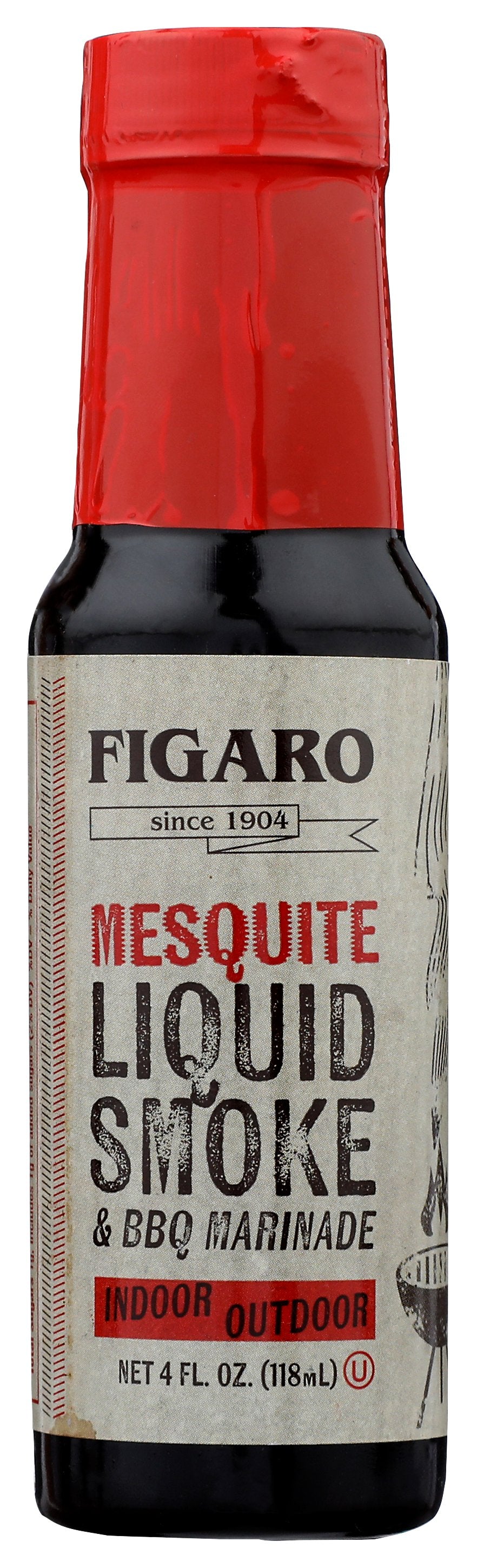 Figaro Mesquite Liquid Smoke & BBQ Marinade on white background
