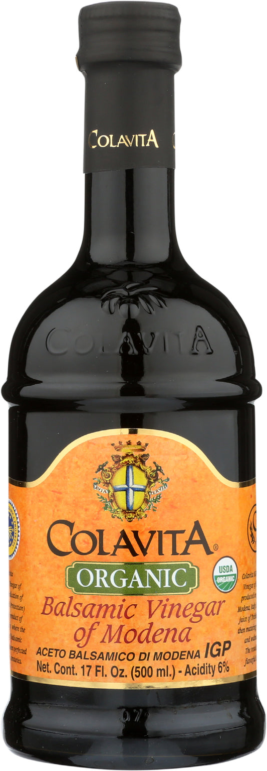 Colavita balsamic vinegar on white background