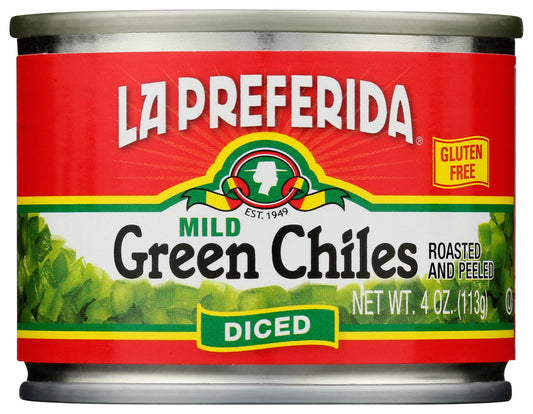 La Preferida Mild Whole Green Chiles on white background