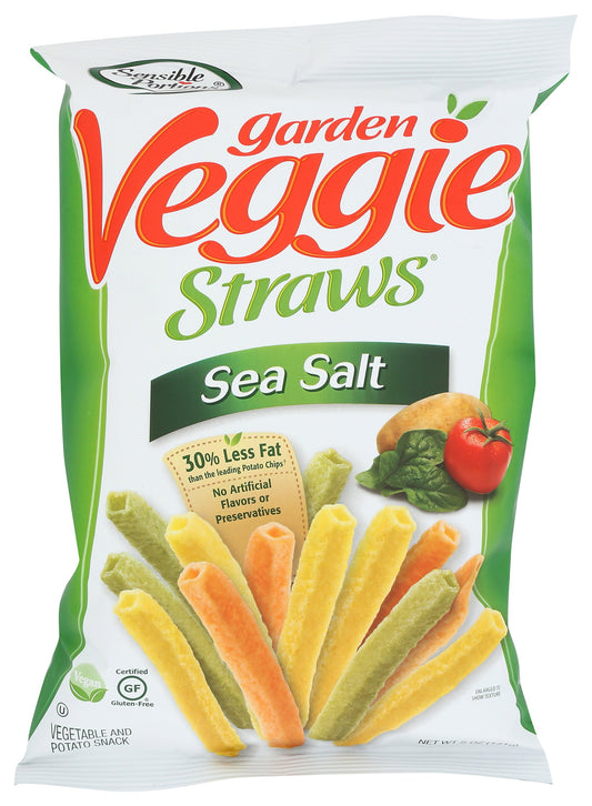 Sensible Portions Garden Veggie Straws on white background