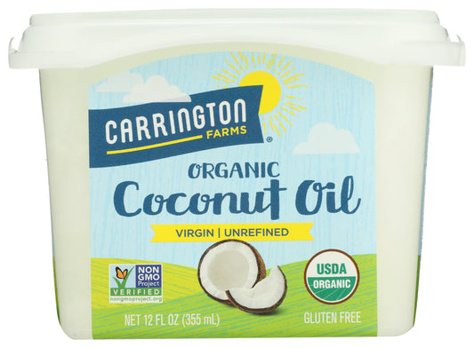 Carrington Farms Coconut Oil on white background