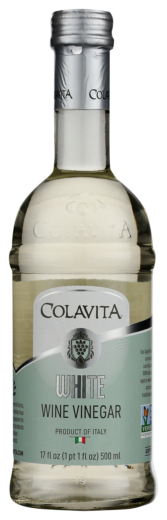 Colavita Aged White Wine Vinegar on white background