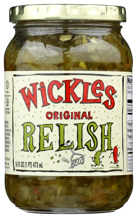 Wickles Original Relish jar on white background