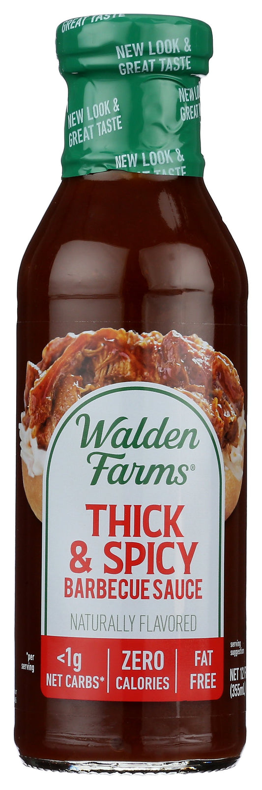 Walden Farms Thick & Spicy Barbecue Sauce on white background