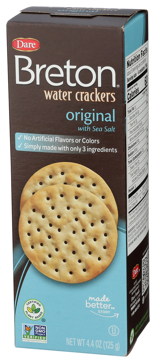 Breton Water Crackers on white background