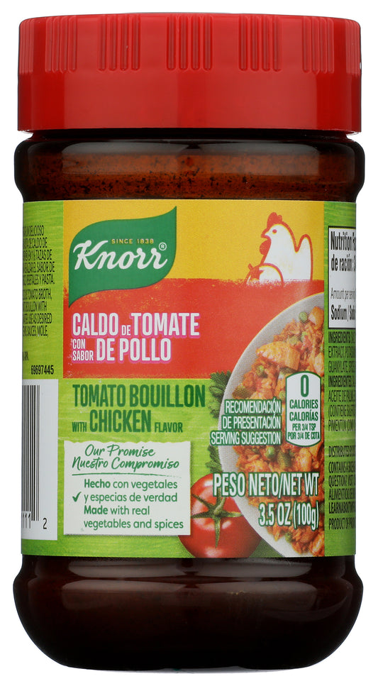 Knorr Chicken Flavor Tomato Bouillon on white background