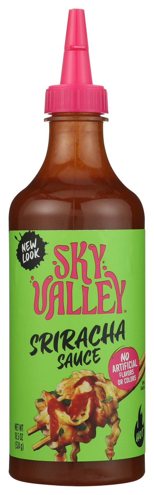 Sky Valley Sriracha Sauce on white background