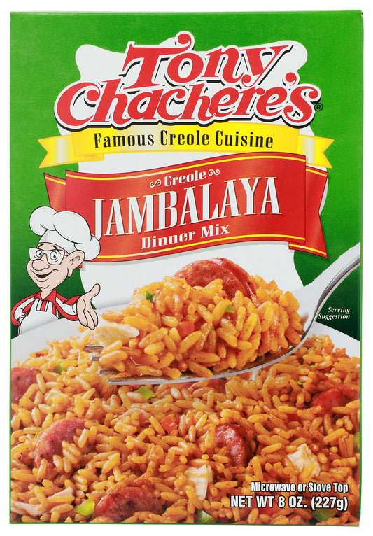 Tony Chachere's Creole Jambalaya Dinner Mix on white background